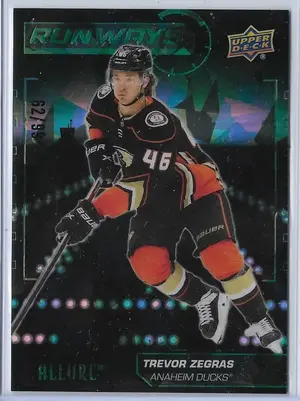 2022-23 Allure Runways Green #RW-8 Trevor Zegras (62/99)