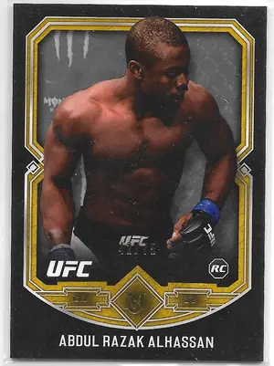 2017 Topps UFC Museum Collection Gold #22 Abdul Razak Alhassan (42/75)