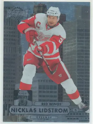 2013-14 FLEER SHOWCASE - NICKLAS LIDSTROM #MU-41 METAL UNIVERSE