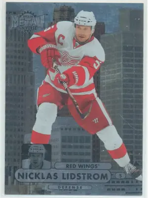 2013-14 FLEER SHOWCASE - NICKLAS LIDSTROM #MU-41 METAL UNIVERSE
