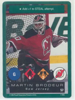 1995-96 PLAYOFF ONE ON ONE CHALLENGE - MARTIN BRODEUR #57