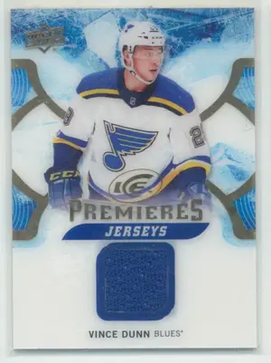 2017-18 UPPER DECK ICE - VINCE DUNN #IPJ-VD ICE PREMIERES JERSEYS