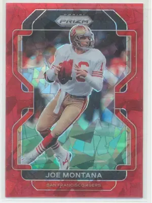 2021 Panini Prizm Joe Montana Red Ice Prizm Parallel #60