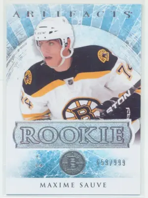 2012-13 ARTIFACTS - MAXIME SAUVE #153 ROOKIE 659/999
