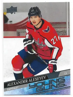 2020-21 Upper Deck #203 Alexander Alexeyev RC (Young Guns)