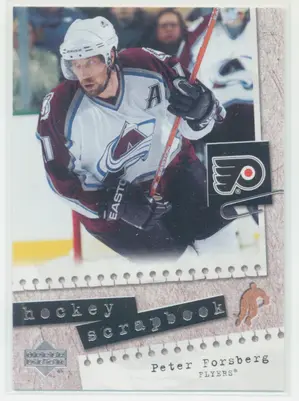 2005-06 UPPER DECK - PETER FORSBERG #HS13 HOCKEY SCRAPBOOK