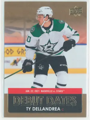 2021-22 UPPER DECK - TY DELLANDREA #DD-12 DEBUT DATES GOLD