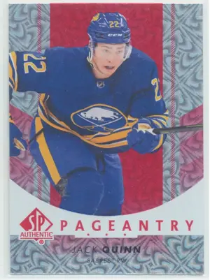 2022-23 SP AUTHENTIC - JACK QUINN #P-72 PAGEANTRY RED