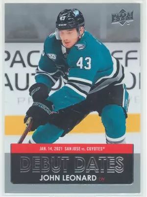 2021-22 UPPER DECK - JOHN LEONARD #DD-2 DEBUT DATES