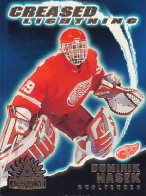 2001-02 ADRENALINE - DOMINIK HASEK #6 CREASED LIGHTNING