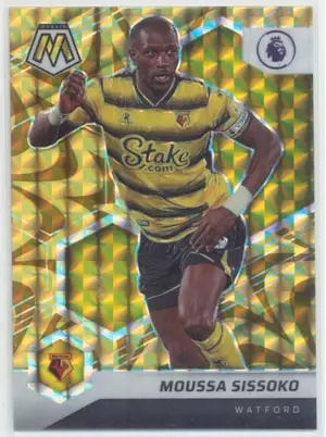 2021-22 Panini Mosaic Premier League - Moussa Sissoko #102 Reactive Gold Mosaic Prizm Parallel