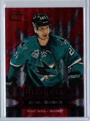 2015-16 Fleer Showcase Prospect Red Joonas Donskoi 14/50
