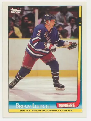 1991-92 TOPPS - BRIAN LEETCH #4 TEAM SCORING LEADERS