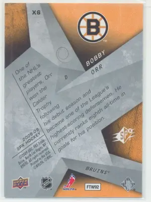 2008-09 Upper Deck SPx Bobby Orr SPxcitement #X6 784/999