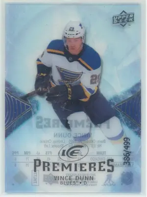 2017-18 UPPER DECK ICE - VINCE DUNN #156 ICE PREMIERES 386/499