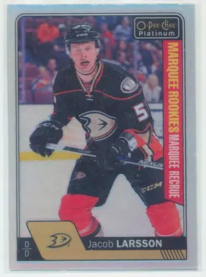 2016-17 O-PEE-CHEE PLATINUM - JACOB LARSSON #169 MARQUEE ROOKIES RAINBOW