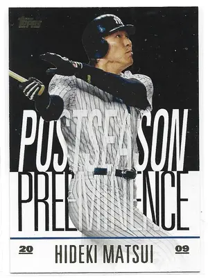 2018 Topps Update Postseason Preeminence Black #PO-14 Hideki Matsui