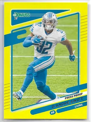 2021 Donruss Press Proof Yellow #171 D'Andre Swift