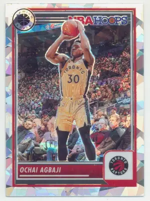 2023-24 Panini NBA Hoops Premium Stock - Ochai Agbaji #62 Ice Prizm Parallel