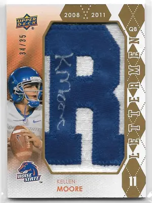 2012 Upper Deck Rookie Lettermen Signatures #RL-MO Kellen Moore 'R' (34/35)
