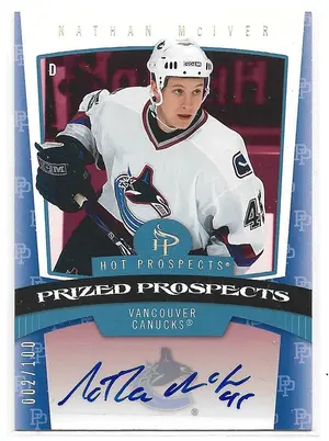 2006-07 Hot Prospects Red Hot #180 Nathan McIver RC (002/100)