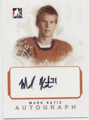 2007-08 O CANADA - MARK KATIC #A-MK AUTOGRAPHS