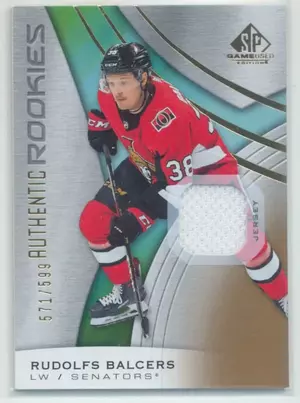 2019-20 SP GAME USED - RUDOLFS BALCERS #188 JERSEY GOLD 571/599