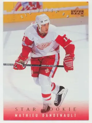 1995-96 UPPER DECK - MATHIEU DANDENAULT #497 STAR ROOKIE