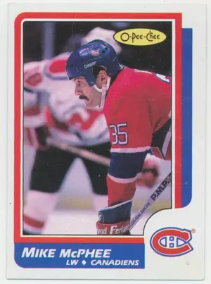 1986-87 O-PEE-CHEE - MIKE McPHEE #221