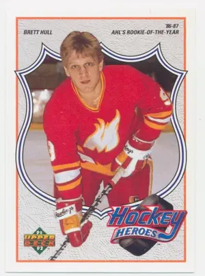 1991-92 UPPER DECK - BRETT HULL #4 HOCKEY HEROES