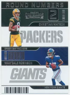 2022 Contenders Football - Christian Watson/Wan'Dale Robinson #RN-WR Round Numbers