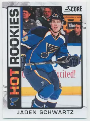 2012-13 SCORE - JADEN SCHWARTZ #521 HOT ROOKIES
