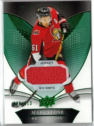 2018-19 UD Trilogy Mark Stone GU Jersey #439/613 Ottawa Senators