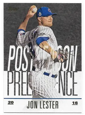 2018 Topps Update Postseason Preeminence #PO-28 Jon Lester