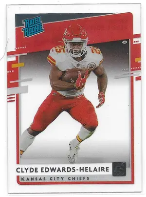 2020 Chronicles Clearly Donruss Rated Rookies #RR-CEH Clyde Edwards-Helaire