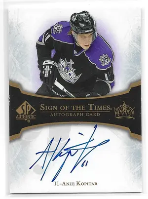 2007-08 SP Authentic Sign of the Times #ST-AK Anze Kopitar