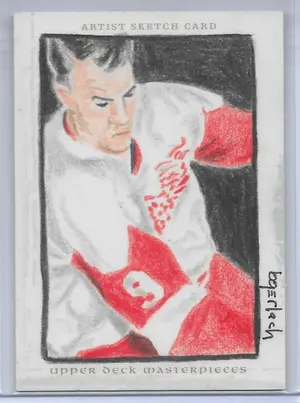 2008-09 UD Masterpieces Artist Sketch Card #SK9 Gordie Howe (1/1)