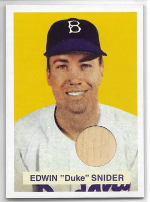 2001 Bowman Rookie Reprint Relic #2 of 5 Edwin "Duke" Snider (Bat)