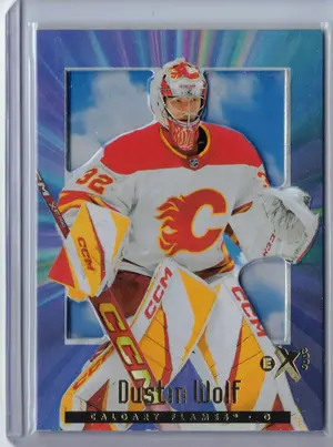 23-24 Skybox EX Dustin Wolf RC Blue #145