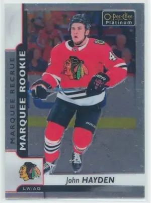 2017-18 O-PEE-CHEE PLATINUM - JOHN HAYDEN #189 ROOKIE