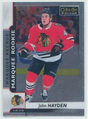 2017-18 O-PEE-CHEE PLATINUM - JOHN HAYDEN #189 ROOKIE