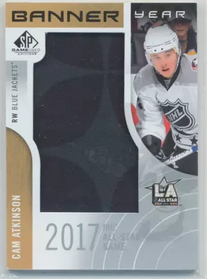 2017-18 SP GAME USED - CAM ATKINSON #BAS-CA BANNER YEAR ALL-STAR