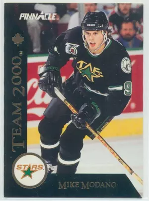 1992-93 PINNACLE (CDN) - MIKE MODANO #2 TEAM 2000