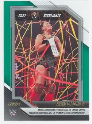 2022 Panini NXT WWE - Meiko Satomura #46 2021 NXT Highlights Green Parallel