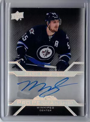 2016-17 UD Black Propenmanship Silver Auto Mark Scheifele