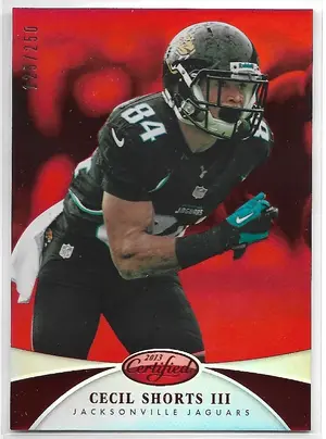 2013 Certified Mirror Red #30 Cecil Shorts III (125/250)