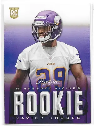 2013 Prestige #298 Xavier Rhodes RC