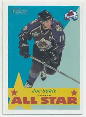 2001-02 TOPPS HERITAGE - JOE SAKIC #115 ALL STAR