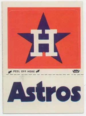 1980 Fleer - Houston Astros #1942 Laughlin World Series Team Logo Sticker Backs