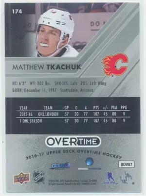 2016-17 Upper Deck Overtime - Matthew Tkachuk Rookie #174